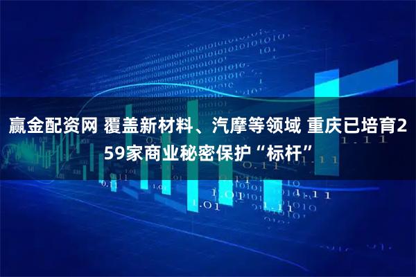赢金配资网 覆盖新材料、汽摩等领域 重庆已培育259家商业秘密保护“标杆”