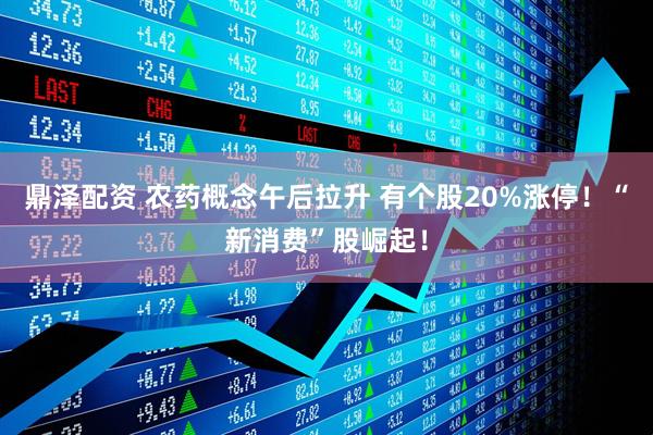 鼎泽配资 农药概念午后拉升 有个股20%涨停！“新消费”股崛起！