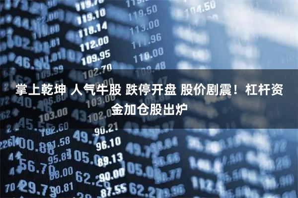 掌上乾坤 人气牛股 跌停开盘 股价剧震！杠杆资金加仓股出炉